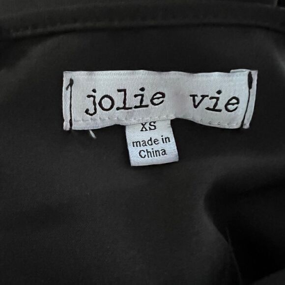 Jolie vie Black V-Neck Cropped Jumpsuit Size XS - Picture 3 of 3